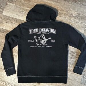 True Religion Black Hoodie Sweater for Men